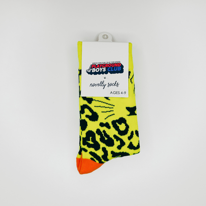 Kids Leopard Crew Single Sock