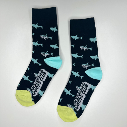 Kids Swarming Sharks Crew Single Sock