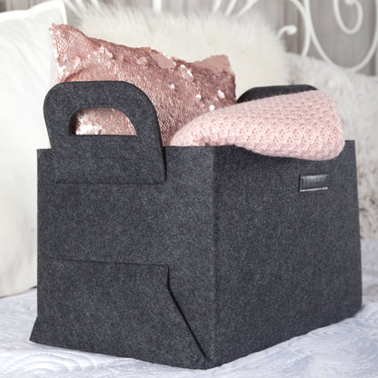 Collapsible Large Felt Storage Bin